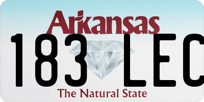 AR license plate 183LEC