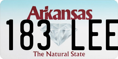 AR license plate 183LEE