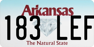 AR license plate 183LEF