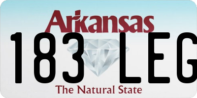 AR license plate 183LEG