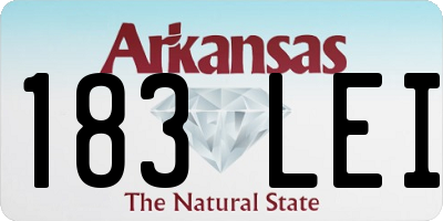 AR license plate 183LEI