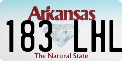 AR license plate 183LHL