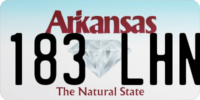 AR license plate 183LHN