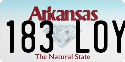 AR license plate 183LOY