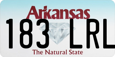 AR license plate 183LRL