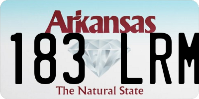 AR license plate 183LRM