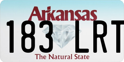 AR license plate 183LRT