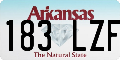 AR license plate 183LZF