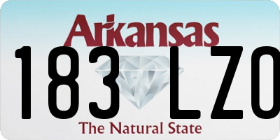 AR license plate 183LZO