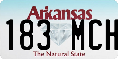 AR license plate 183MCH