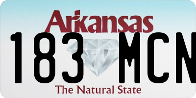 AR license plate 183MCN