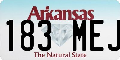 AR license plate 183MEJ