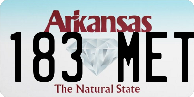 AR license plate 183MET