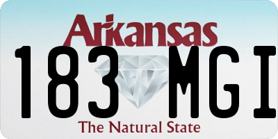 AR license plate 183MGI