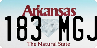 AR license plate 183MGJ