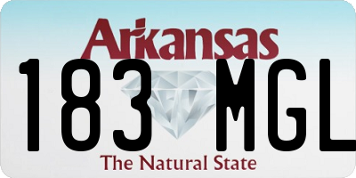 AR license plate 183MGL