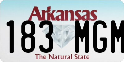 AR license plate 183MGM