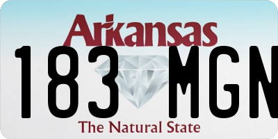 AR license plate 183MGN