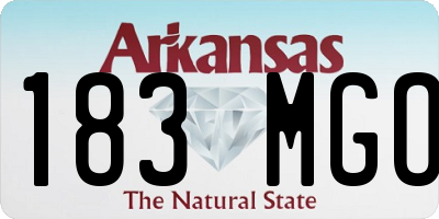 AR license plate 183MGO
