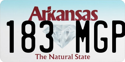 AR license plate 183MGP