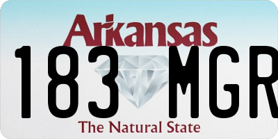 AR license plate 183MGR