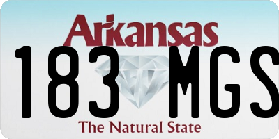 AR license plate 183MGS