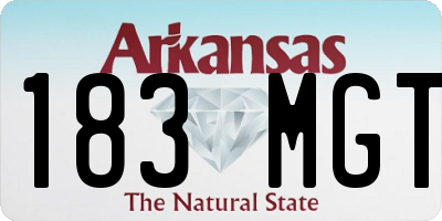 AR license plate 183MGT