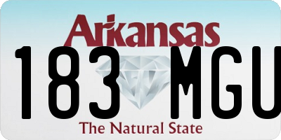 AR license plate 183MGU