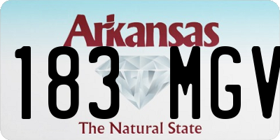 AR license plate 183MGV