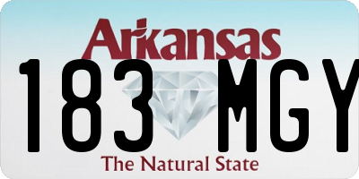 AR license plate 183MGY