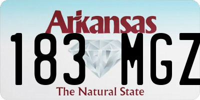 AR license plate 183MGZ