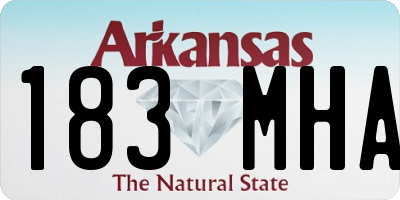 AR license plate 183MHA
