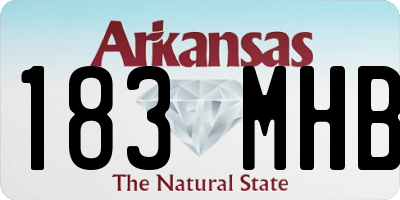 AR license plate 183MHB