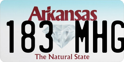AR license plate 183MHG
