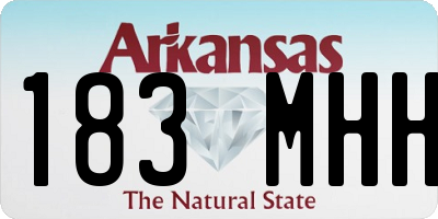 AR license plate 183MHH