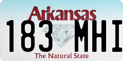 AR license plate 183MHI