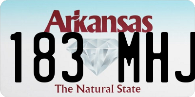 AR license plate 183MHJ