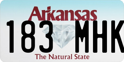 AR license plate 183MHK
