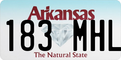 AR license plate 183MHL