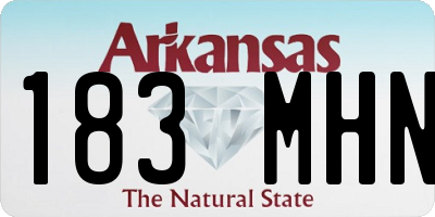 AR license plate 183MHN