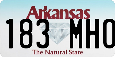 AR license plate 183MHO