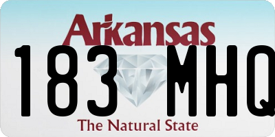 AR license plate 183MHQ