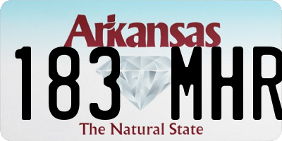AR license plate 183MHR
