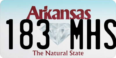 AR license plate 183MHS