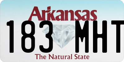 AR license plate 183MHT