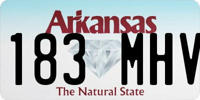 AR license plate 183MHV