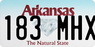 AR license plate 183MHX