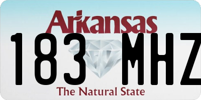 AR license plate 183MHZ