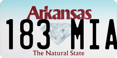 AR license plate 183MIA