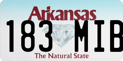 AR license plate 183MIB